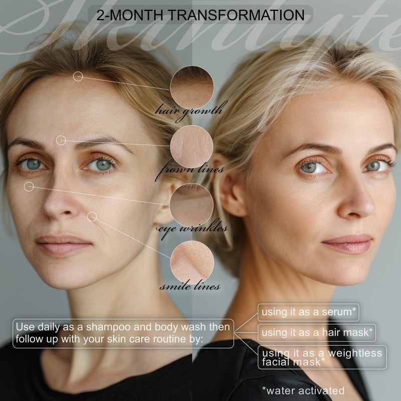 SKINLYTE صابون بار طبيعي للجسم والشعر علاج للشعر والبشرة كيراتين كولاجين ببتيدات تعزيز نمو الشعر إصلاح قوة حجم البشرة مضاد للشيخوخة مرونة مع الكبريت العضوي - Image 3