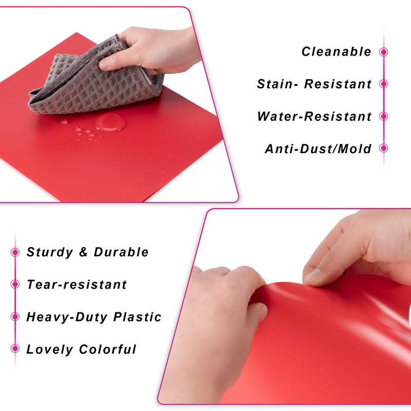 Aegero Plastic Folders with Pockets (7 Pack, Assorted Colors), Durable Heavy Duty File Folders with Business Card Slot, 2-Pocket Folder for Schoolwork & Office,Letter Sizeâ€¦ - Image 3
