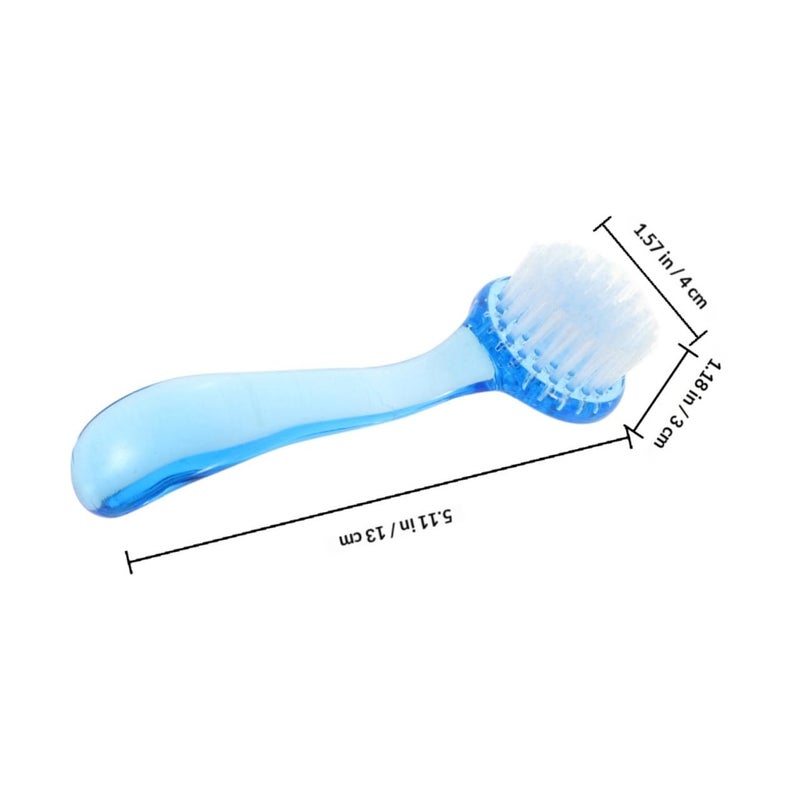 Large Blue Facial Cleansing Brush Set Of 3 Soft Bristle Manual Face Brush For Exfoliation Makeup Removal And Daily Skincare - Image 3