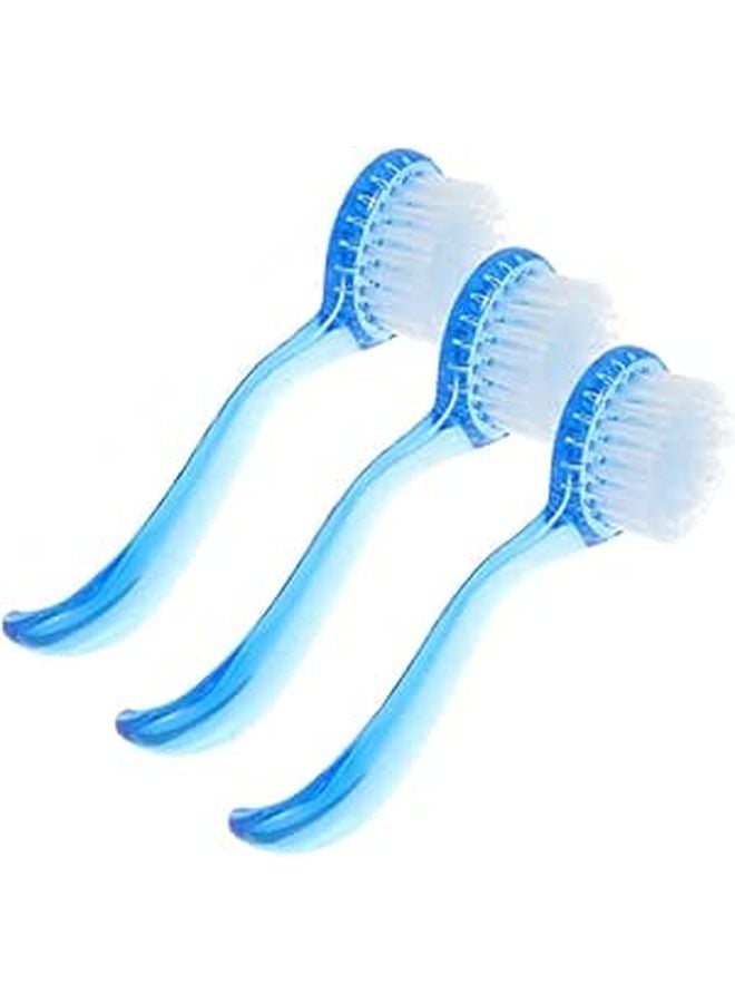 Large Blue Facial Cleansing Brush Set Of 3 Soft Bristle Manual Face Brush For Exfoliation Makeup Removal And Daily Skincare - Image 1
