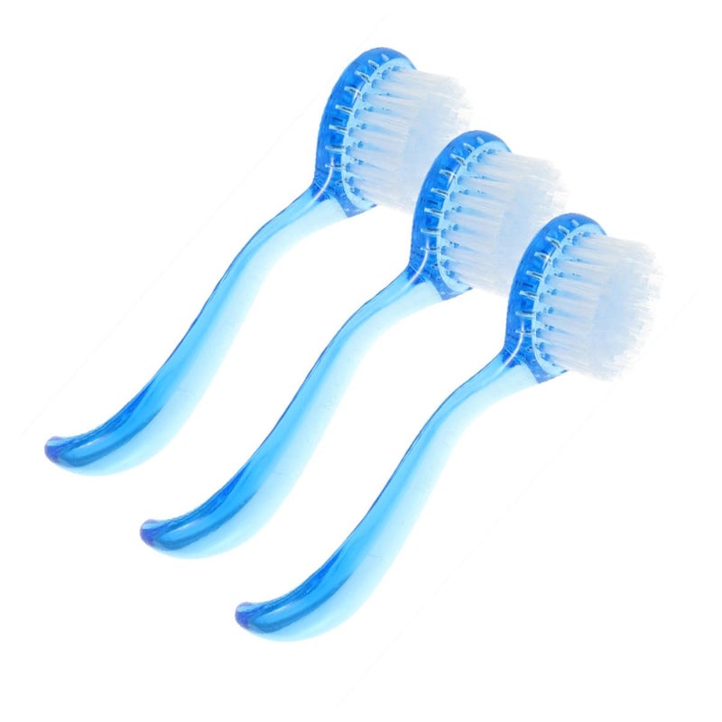 Large Blue Facial Cleansing Brush Set Of 3 Soft Bristle Manual Face Brush For Exfoliation Makeup Removal And Daily Skincare - Image 2