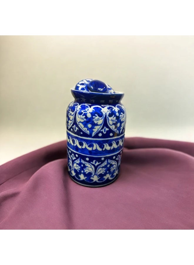 Arraish Zahriya Ceramic Jar – Hand-Painted Storage Container for Pickles, Chutney & Snacks | 6” Height, Multani Art | Decorative, Lead-Free, Handcrafted in Pakistan  - Image 3