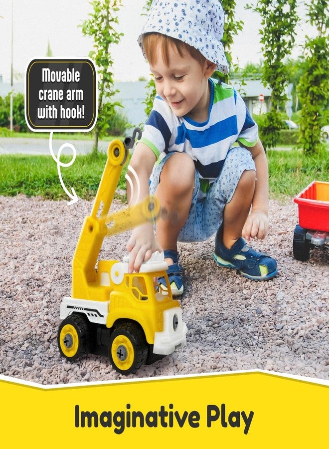 Bloomingo Trucksterz LiftOff Take Apart Crane Truck Toy | Moving Arm & Hook | STEM Construction Building Set | Builds Fine Motor Skills | Toy Screwdriver Included | for Boys Ages 3+ - Image 2