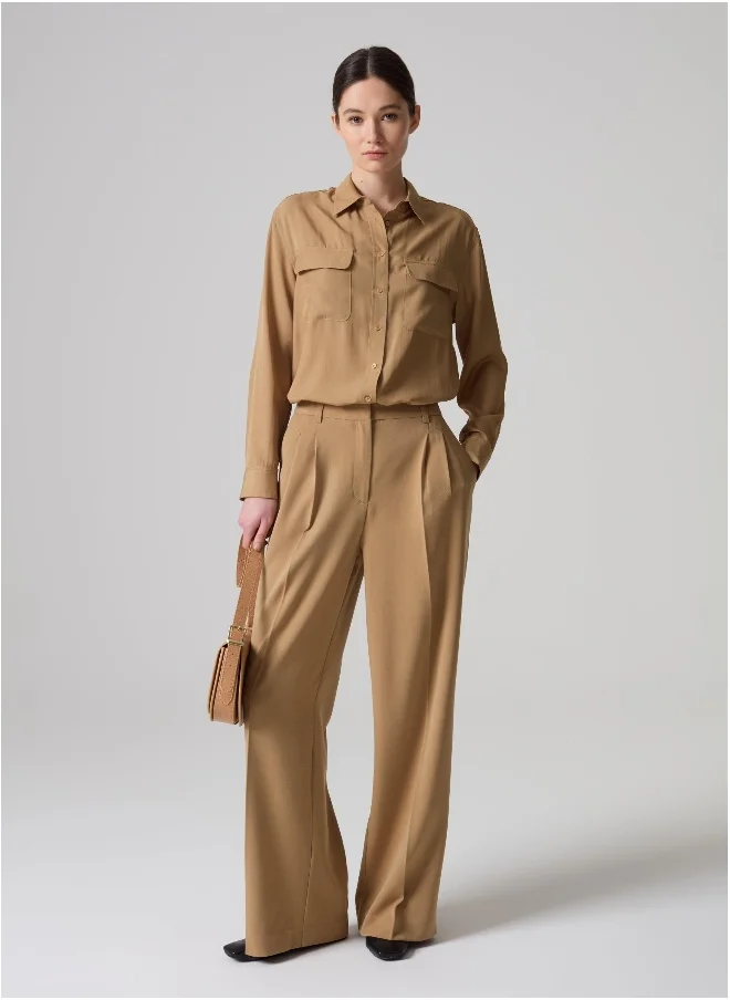او في اس Contemporary City wide-leg palazzo trousers