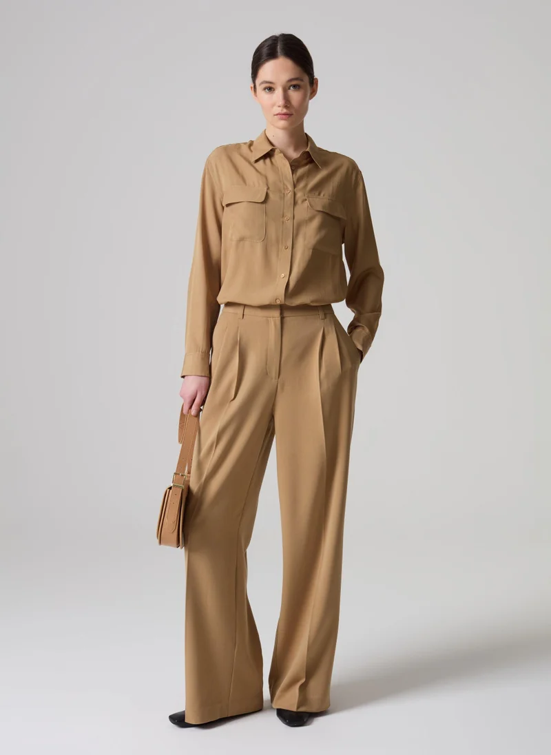 او في اس Contemporary City wide-leg palazzo trousers