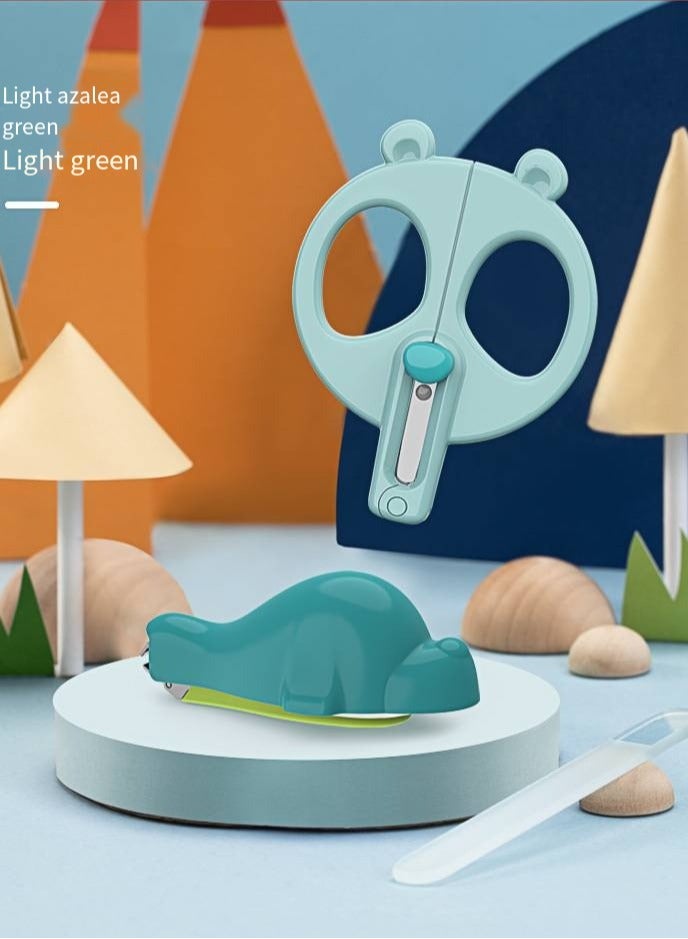 أطفال الهوغوز مجموعة العناية اليومية بمسمار الطفل 3 قطع، قصاصات الأظافر القابلة للسحب ملف الأظافر (أزرق) - Image 1