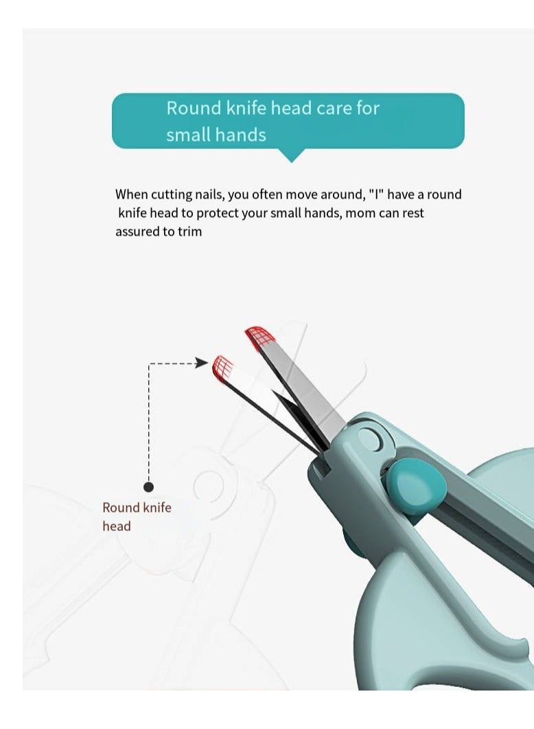 أطفال الهوغوز مجموعة العناية اليومية بمسمار الطفل 3 قطع، قصاصات الأظافر القابلة للسحب ملف الأظافر (أزرق) - Image 4