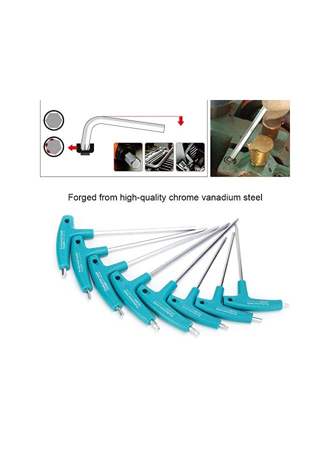 vesus Hex Wrench Set, Allen Hex Key Wrench Set with Anti‑Slip Handle, Vanadium Steel Hand Repair Tools Include H4/H5/H6/T15/T20/T25/T27/T30, Fit For Fast Spinning Action - Image 3