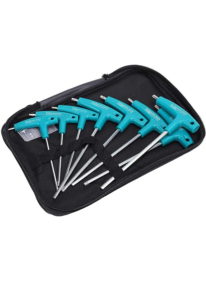 vesus Hex Wrench Set, Allen Hex Key Wrench Set with Anti‑Slip Handle, Vanadium Steel Hand Repair Tools Include H4/H5/H6/T15/T20/T25/T27/T30, Fit For Fast Spinning Action - Image 1