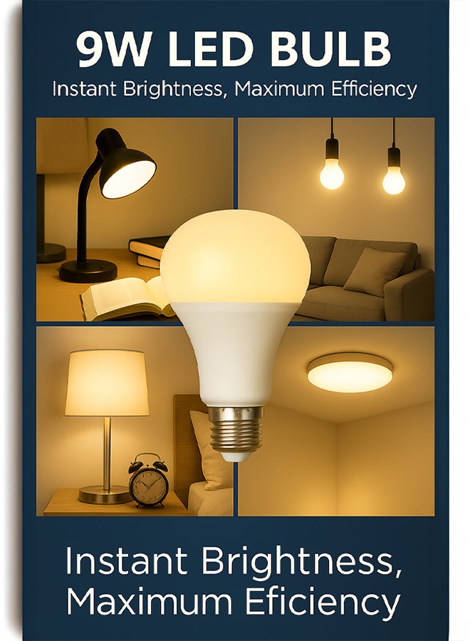 Max LED Bulb 9W E27 – Warm White 850lm Energy Saving SMD Lamp | Wide Beam Angle for Home & Office  - Image 3