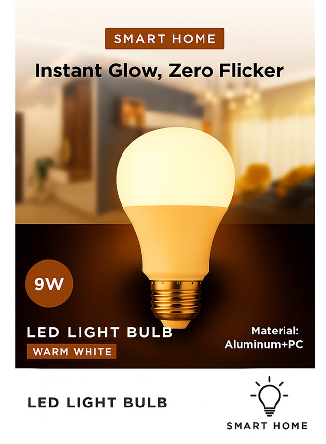 Max LED Bulb 9W E27 – Warm White 850lm Energy Saving SMD Lamp | Wide Beam Angle for Home & Office  - Image 2
