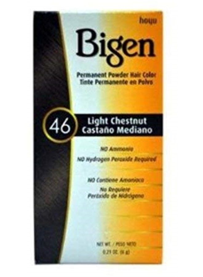 Bigen Permanent Powder Hair Color 46 Light Chestnut 5 Count (Pack of 1)
