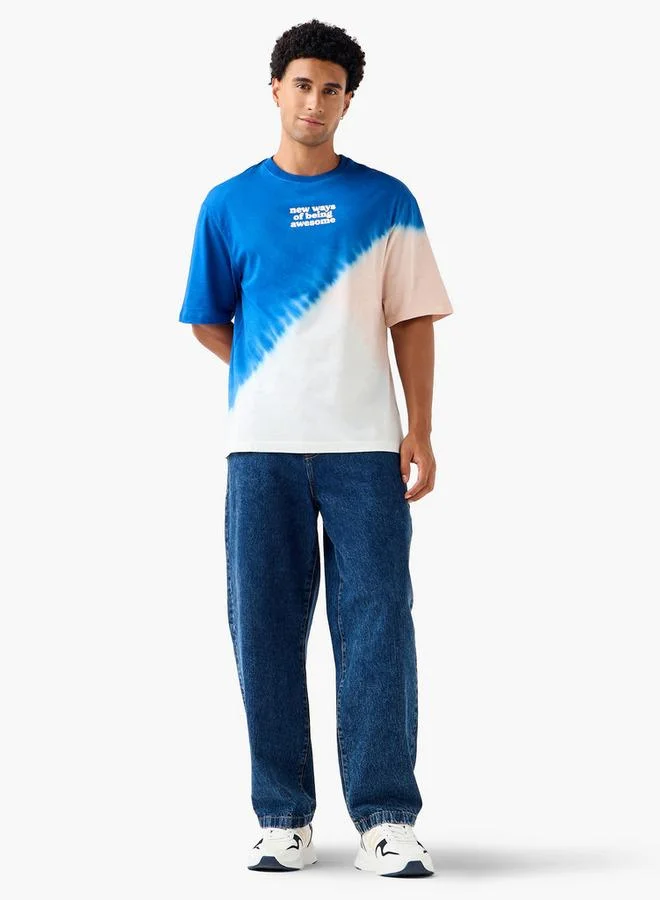 Splash FAV Men Regular Fit Crew Neck Short Sleeves Tie-Dyed T-Shirt