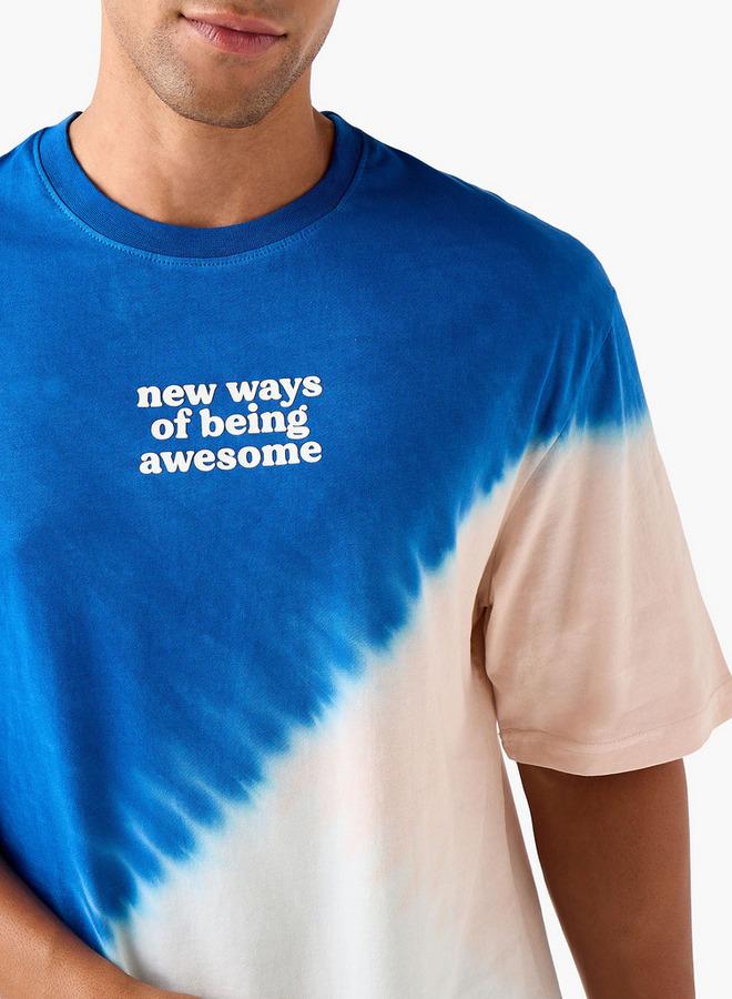 Splash FAV Men Regular Fit Crew Neck Short Sleeves Tie Dyed T Shirt - Image 4