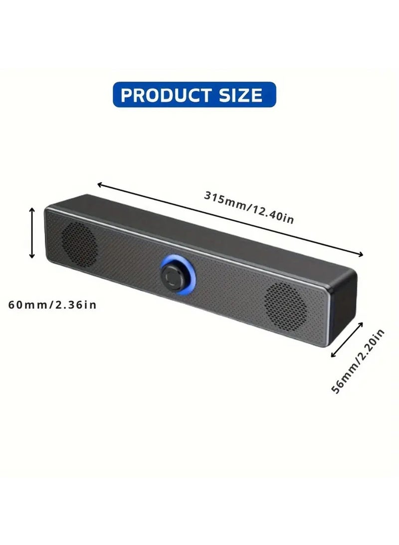 Arabest Computer Speakers, USB Powered PC Speakers Wired Stereo Desktop Speakers for Computer, Desktop, Laptop, PC, Pad, Cellphone  - Image 3