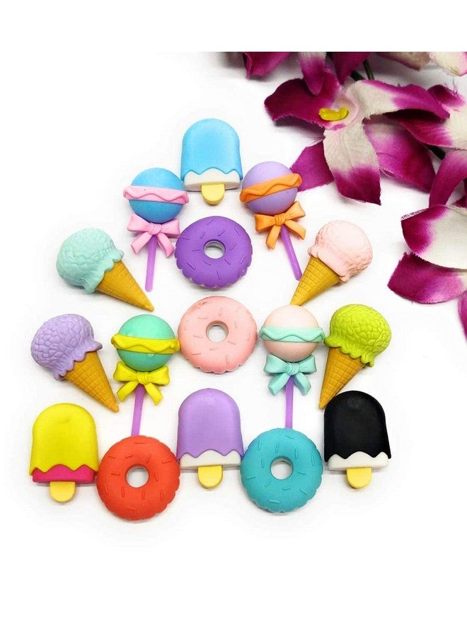 Tera13 TERA 13 Return Gifts for Kids Cute Erasr for Girls (4 Set 16 pcs) Donut Eraser for Kids Birthday Gifts Party Eraser Set for Girls & Kids Eraser for Sachool Stationary Items - Image 4