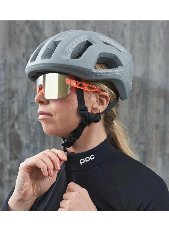 POC Fluorescent Orange Translucent  - Clarity Road/Gold VGM Elicit Bike Sunglasses  | Best Price UAE