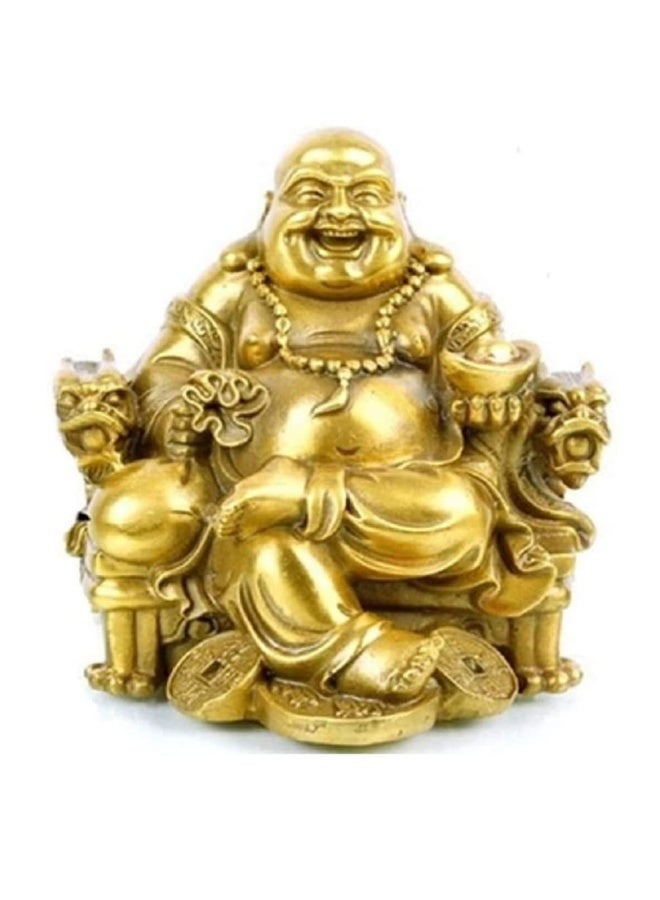 WEALTHCOMING Fengshui Decor Laughing Buddha Statue for Lucky & Happiness, God of Wealth Statue,Brass Buddhist Statues and Sculptures Home Decor Congratulatory Gifts (X-Large) - Image 1