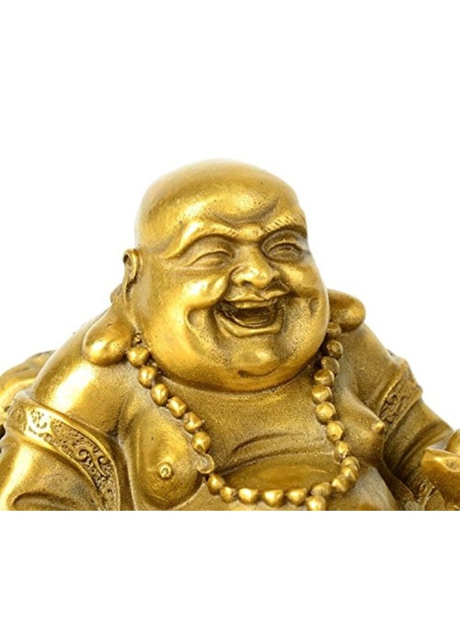 WEALTHCOMING Fengshui Decor Laughing Buddha Statue for Lucky & Happiness, God of Wealth Statue,Brass Buddhist Statues and Sculptures Home Decor Congratulatory Gifts (X-Large) - Image 2