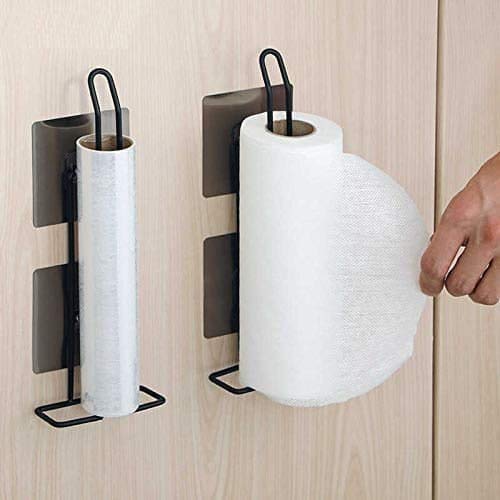 ZIVIK Metal 3 in 1 Multi Functional Wine Glass Rack Kitchen Rack Self Adhesive Wall Mounted Towel Holder Pack of 1, Tissue Paper Rack, Wine Glass Holder - Image 5