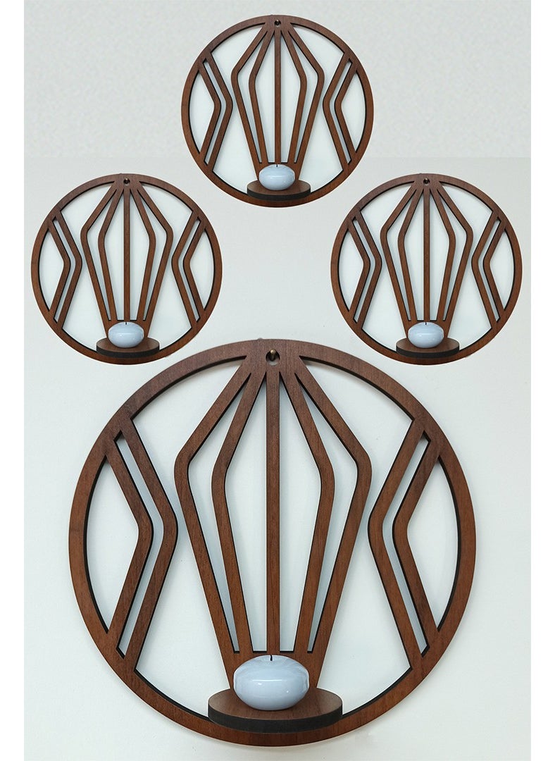 Adım Shops Wooden Candle Holder 