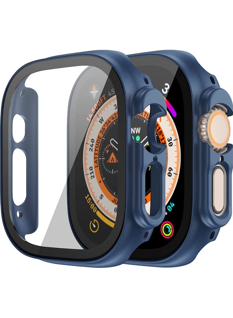 [2 Pack] for Apple Watch Ultra Case 49mm, Apple Watch Ultra 49mm Case with Tempered Glass Film & Hard PC & All-Aroud Shockproof Protective & Ultra-Thin Bumper Cover - Image 1