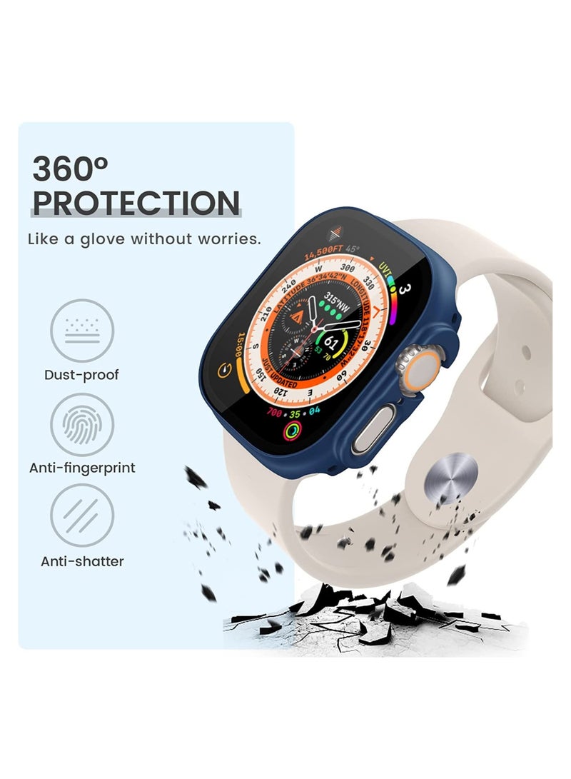 [2 Pack] for Apple Watch Ultra Case 49mm, Apple Watch Ultra 49mm Case with Tempered Glass Film & Hard PC & All-Aroud Shockproof Protective & Ultra-Thin Bumper Cover - Image 3