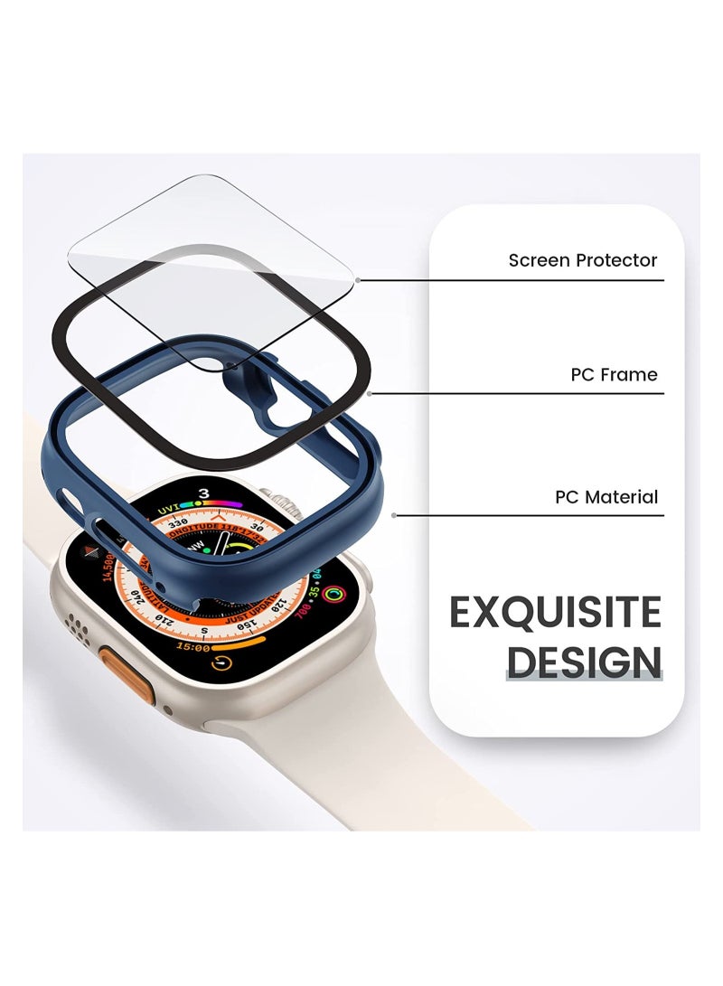 [2 Pack] for Apple Watch Ultra Case 49mm, Apple Watch Ultra 49mm Case with Tempered Glass Film & Hard PC & All-Aroud Shockproof Protective & Ultra-Thin Bumper Cover - Image 4