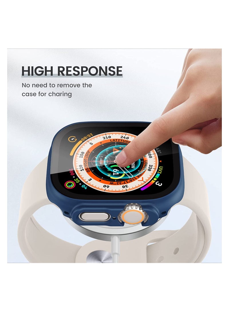 [2 Pack] for Apple Watch Ultra Case 49mm, Apple Watch Ultra 49mm Case with Tempered Glass Film & Hard PC & All-Aroud Shockproof Protective & Ultra-Thin Bumper Cover - Image 5