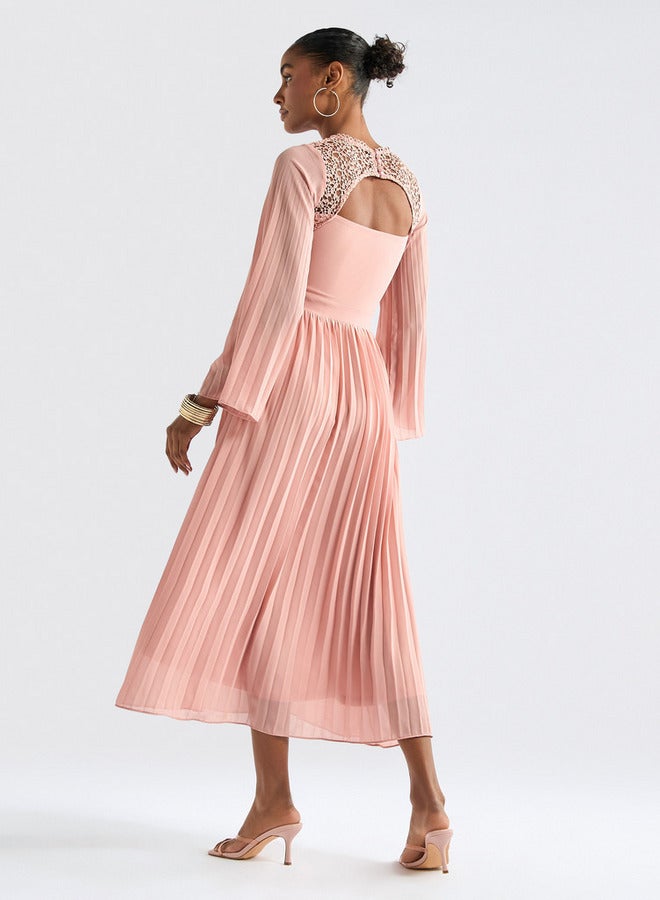 Splash FAV Pleated Chiffon Dress - Image 3