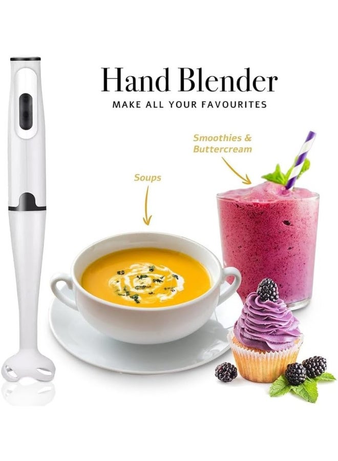 Denx Stick Blender DX2012 (400W, Stainless Steel Blades, Portable Handheld Electric Mixer, Ergonomic Grip, Low Noise, Easy Clean, White) – For Soups, Smoothies, Sauces, Baby Food - Image 3