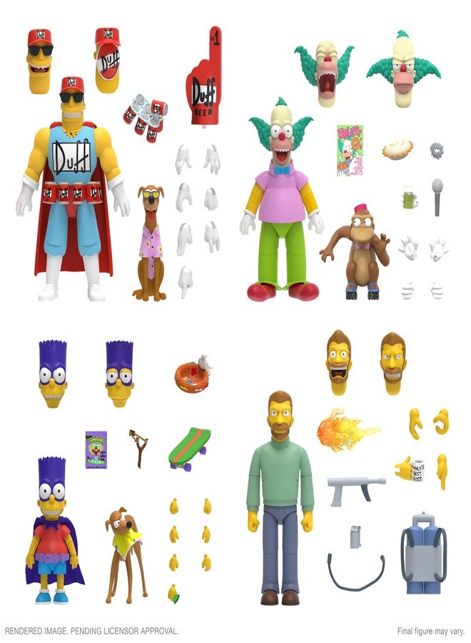 Super7 Ultimates The Simpsons Krusty The Clown - 7" The Simpsons Action Figure with Accessories Classic TV Show Collectibles and Retro Toys - Image 4