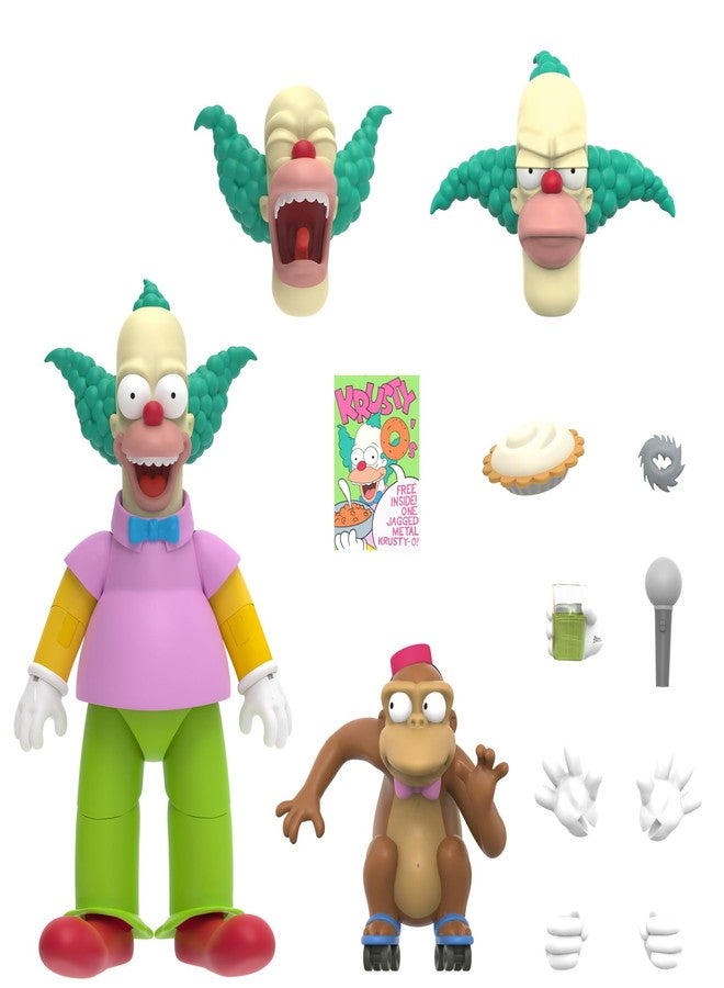 Super7 Ultimates The Simpsons Krusty The Clown - 7" The Simpsons Action Figure with Accessories Classic TV Show Collectibles and Retro Toys - Image 1