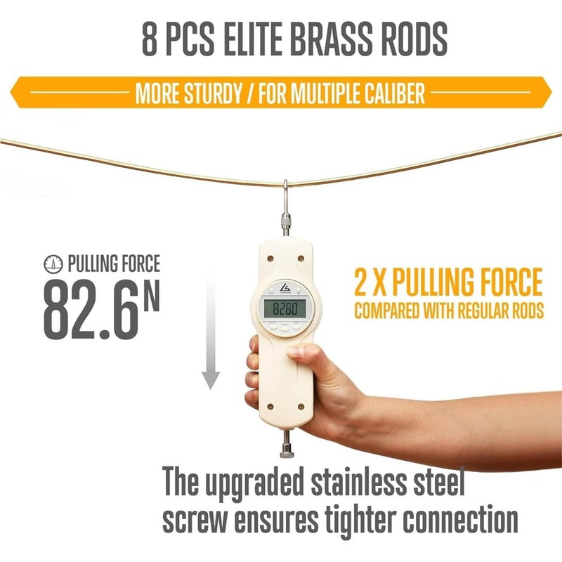 GLORYFIRE Elite Gun Cleaning Kit, Handgun Shotgun Pistol Universal Cleaning Kit with All Brass High-end Brushes, Jags, Reinforced and Lengthened Rods - Image 3