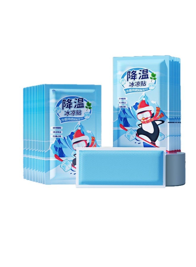 20 قطعة لاصقة باردة، تعمل على خفض درجة الحرارة بشكل طبيعي، توفر البرودة والوقاية من الحرارة، لطيفة على البشرة ولا تسبب تهيجًا، ذات مفعول طويل الأمد، جاهزة للاستخدام فور فتحها، تستخدم كلاصقات تبريد للكمادات البار - Image 1