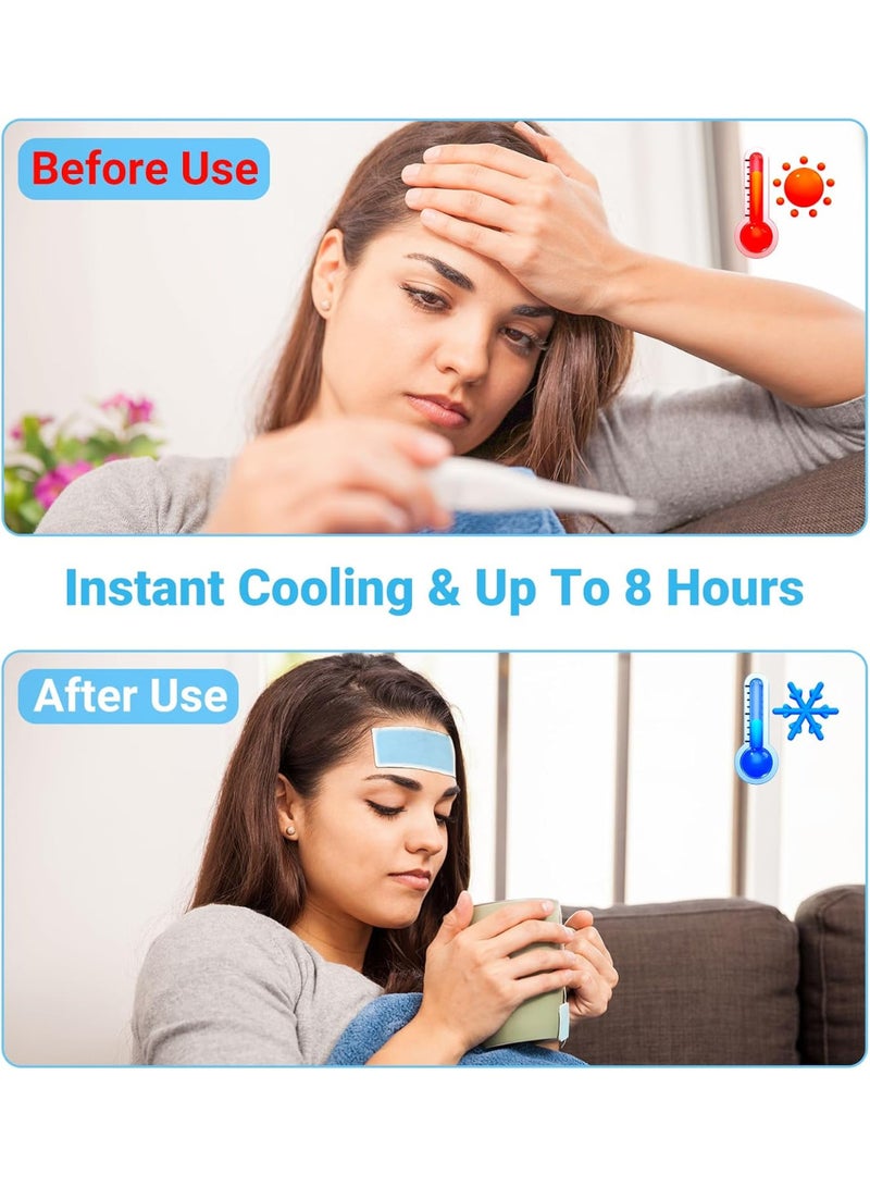 20 قطعة لاصقة باردة، تعمل على خفض درجة الحرارة بشكل طبيعي، توفر البرودة والوقاية من الحرارة، لطيفة على البشرة ولا تسبب تهيجًا، ذات مفعول طويل الأمد، جاهزة للاستخدام فور فتحها، تستخدم كلاصقات تبريد للكمادات البار - Image 3