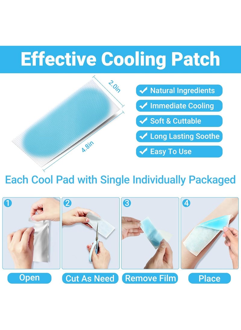 20 قطعة لاصقة باردة، تعمل على خفض درجة الحرارة بشكل طبيعي، توفر البرودة والوقاية من الحرارة، لطيفة على البشرة ولا تسبب تهيجًا، ذات مفعول طويل الأمد، جاهزة للاستخدام فور فتحها، تستخدم كلاصقات تبريد للكمادات البار - Image 4