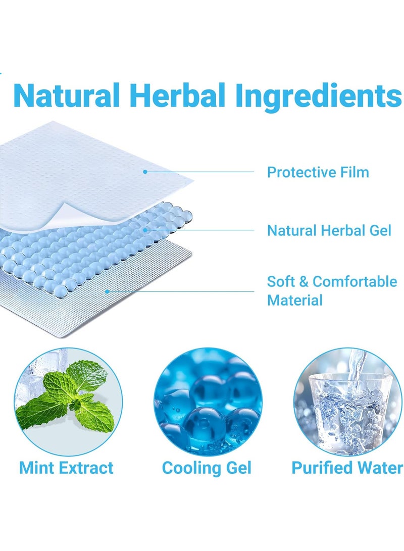 20 قطعة لاصقة باردة، تعمل على خفض درجة الحرارة بشكل طبيعي، توفر البرودة والوقاية من الحرارة، لطيفة على البشرة ولا تسبب تهيجًا، ذات مفعول طويل الأمد، جاهزة للاستخدام فور فتحها، تستخدم كلاصقات تبريد للكمادات البار - Image 5