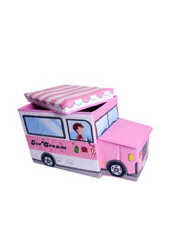 TARZ Colorful Foldable Kids Storage Boxes - Durable Fabric Bins for Toy Organization and Space-Saving - Convenient Handles and Removable Lids - Perfect for Playroom, Nursery and Closet Storage Solutions  - Image 2