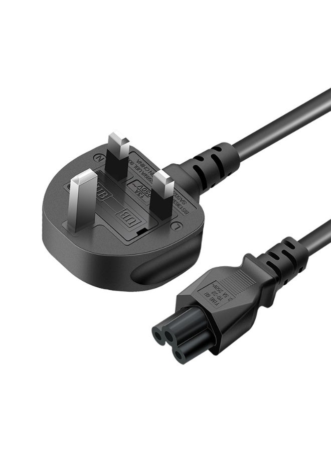 ELIKLIV UK Mains 3 Pin AC C5 Power Cable for Laptop, 3M Cloverleaf Power Cord Lead Compatible with Acer, Dell, HP, Sony, Delta, Lenovo, ThinkPad, IdeaPad, Yoga, Edge, Asus Rog, Trio, LG - Image 1