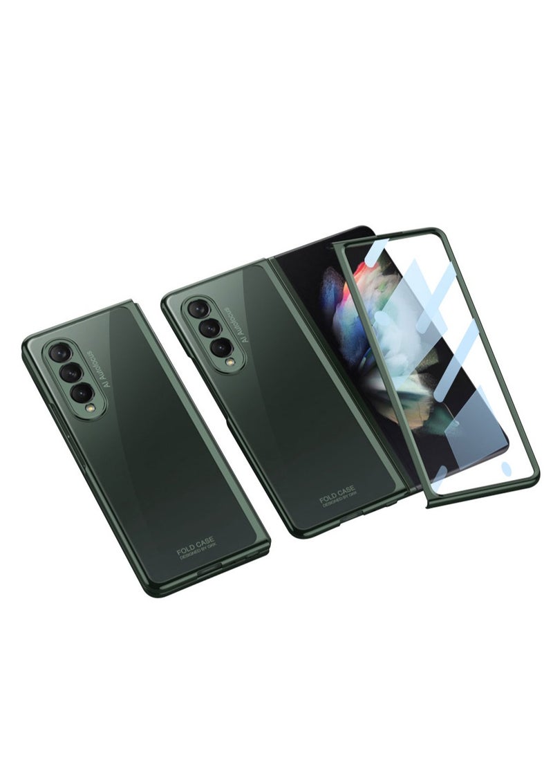 LEEKA Z Fold 3 Luxury Case Slim Flip Full Cover Anti-knock Plastic Matte Hard Clear Style Cover New Design 2024 For Samsung Galaxy Z Fold 3  - Image 1