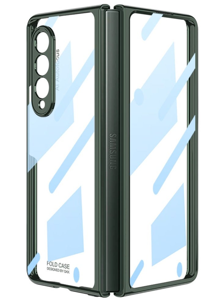 LEEKA Z Fold 3 Luxury Case Slim Flip Full Cover Anti-knock Plastic Matte Hard Clear Style Cover New Design 2024 For Samsung Galaxy Z Fold 3  - Image 2