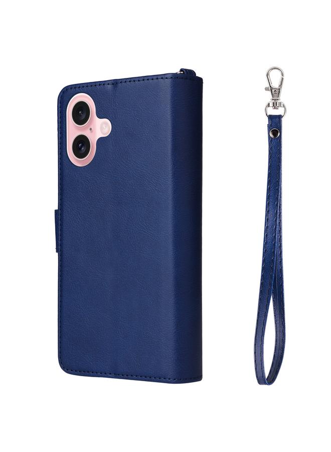 اس-توب جراب لهاتف iPhone 16 بلون سادة 2 في 1 جراب هاتف مضاد للصدمات بسحاب - Image 3