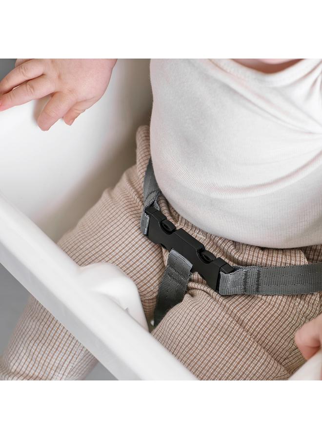 Zaboon Highchair With Safety Belt, White/White - Image 4