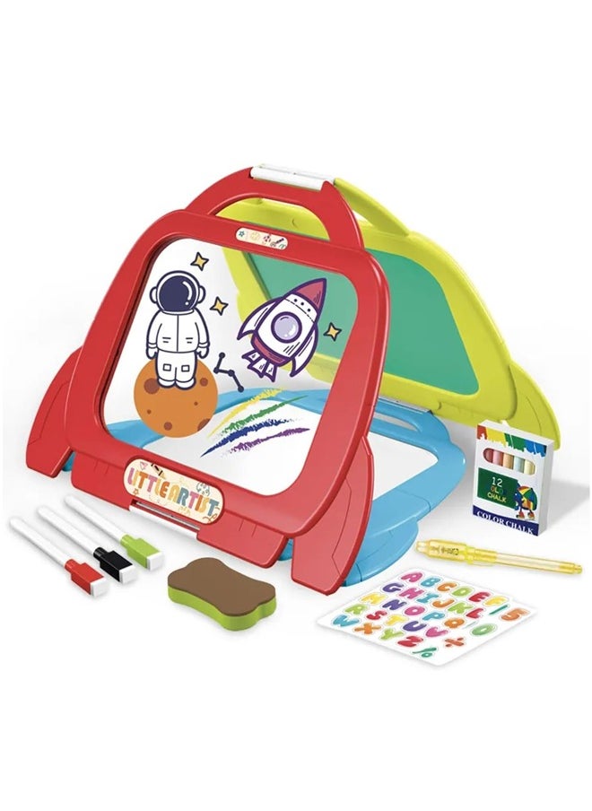 BAYBEE Baybee Magnetic Puzzle Drawing Board, Erasable Reusable Sketching Pad, Learning Educational Toys for Kids, Doodle Board Travel Size Toddler Toys for 1 to 2 Years Kids Boys Girls 