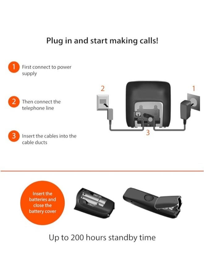 Gigaset Gigaset A270 Cordless Phone HDSP Technology, Landline Phone 18Hrs Talk Time, 200Hrs Standby, 300M Outdoor Range Basic Phone For Home, Office And Hotels  - Image 3