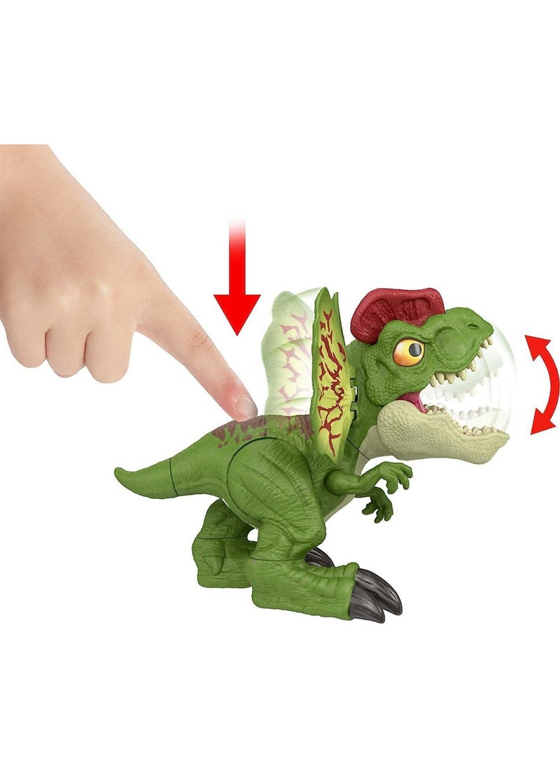 JURASSIC WORLD Uncaged Interactive Dilophosaurus Figure HNT65  - Image 4