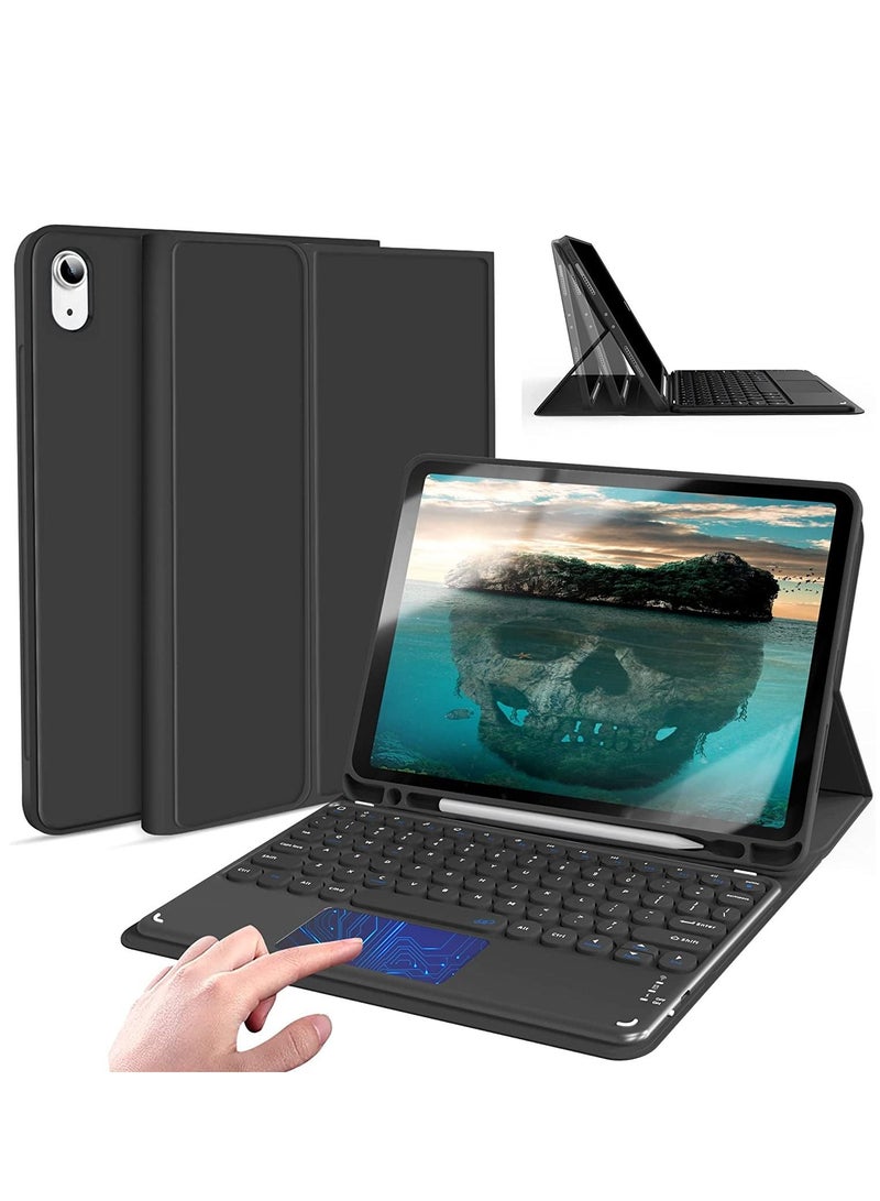 iPad Air 5th 4th Generation Case with Keyboard 10.9 Inch Slim Smart Folio Keyboard Cover with Pencil Holder for iPad Air 5th Gen 2022 Air 4th Gen 2020 Detachable Wireless Keyboard Black  - Image 4