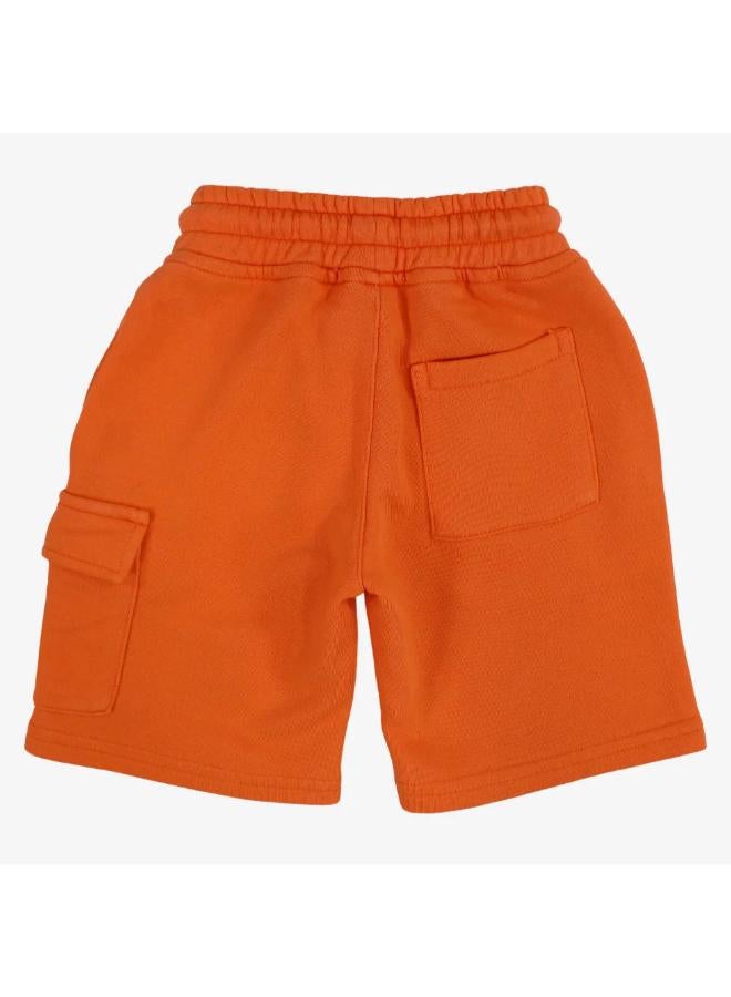 Boys Cotton Shorts – Orange - Image 2