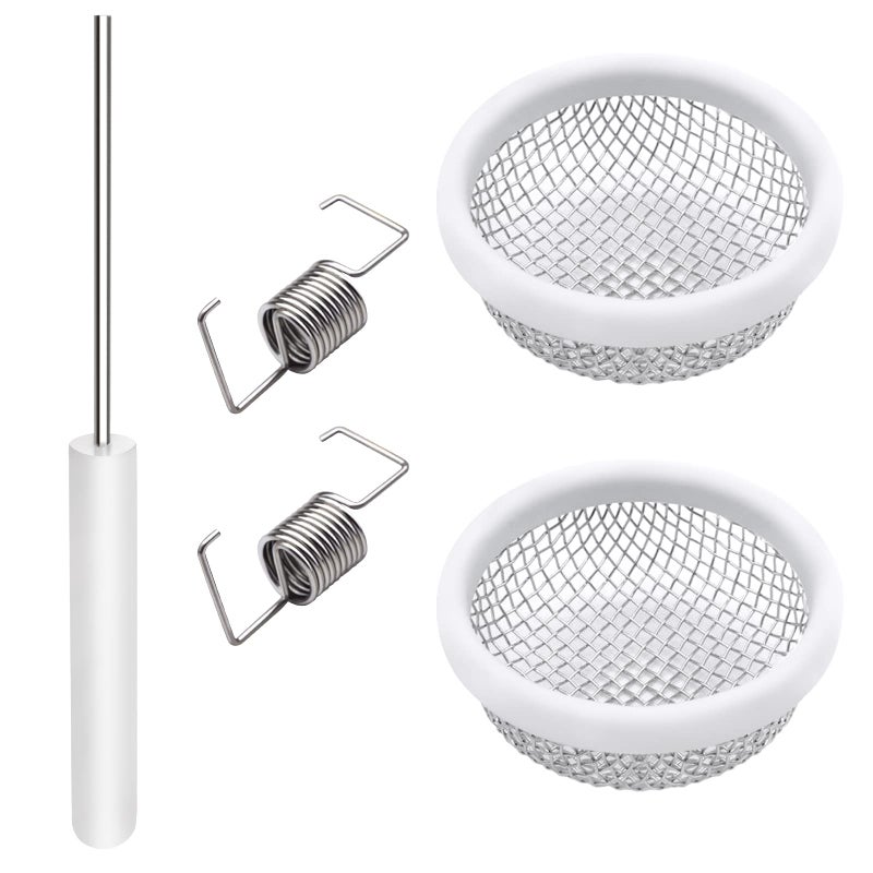 RV Flying Insect Screen 2 Pack Furnace Vent CoverHeater Vent Cover 28in Silver Stainless Steel Mesh Bug Screen for RVCampersTrailers Included Installation Tool